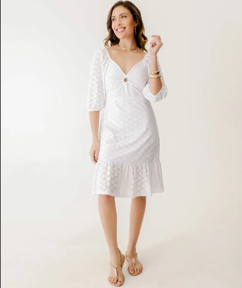 Women’s Laise Dress with 3/4 Sleeves